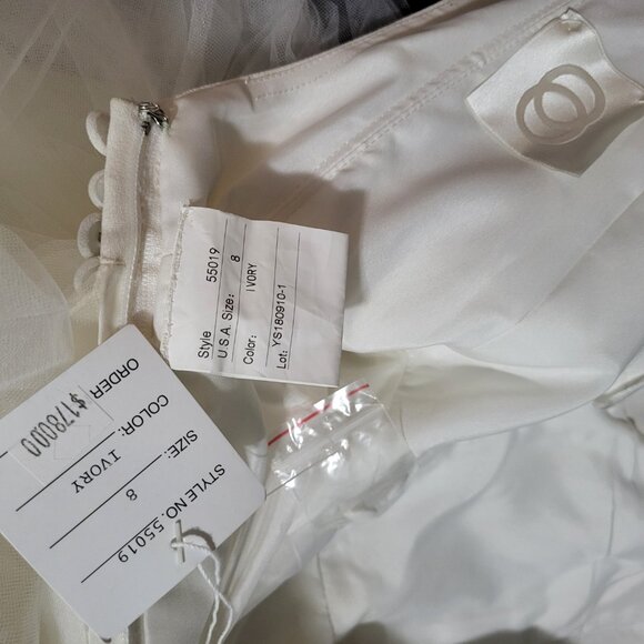 $1780~JUSTIN ALEXANDER~4/6~IVORY OFF WHITE FIT & FLARE BALLGOWN WEDDING DRESS - Picture 15 of 16